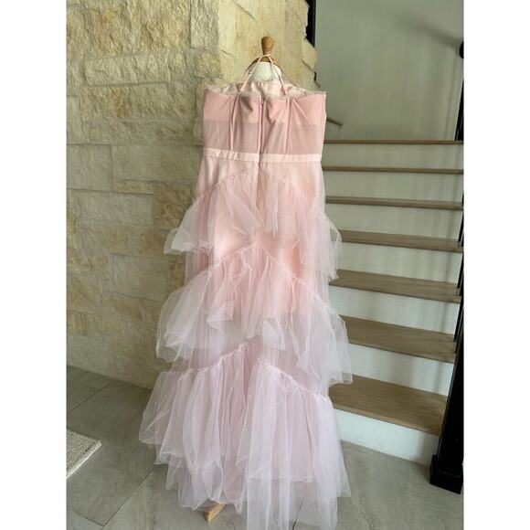 BCBGMAXAZRIA Corset Tulle Gown in Pink Tint  US 4 - Picture 7 of 11